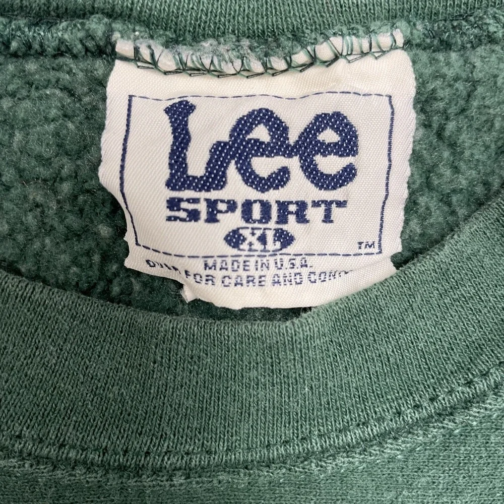 vintage Green Bay Packers sweatshirt mens xl Green 1990s NFL LEE sport - Picture 5 of 9
